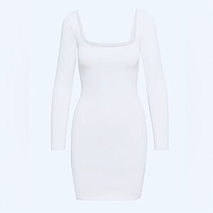 Aritzia contour square neck long sleeve mini dress